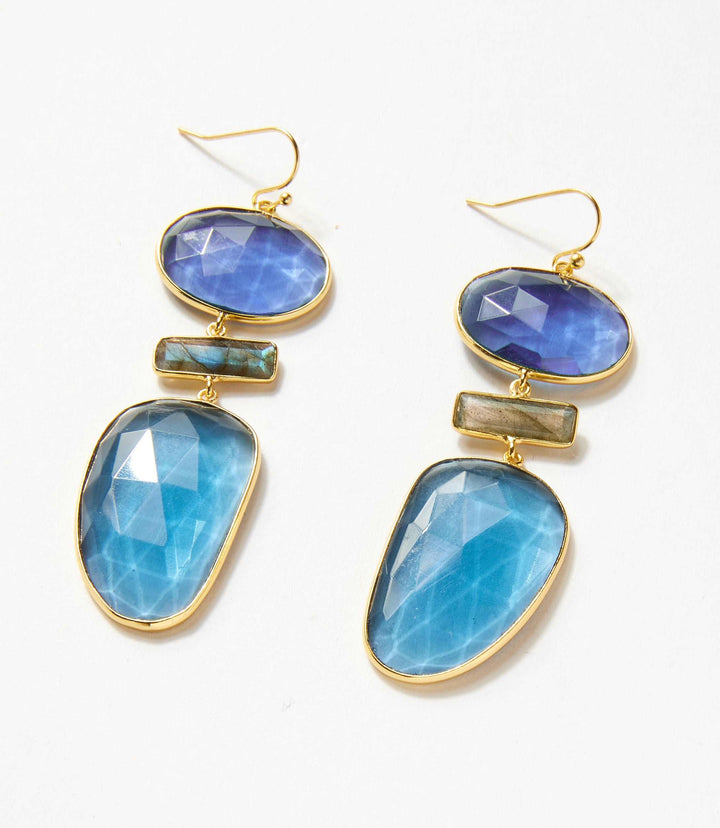 Organic Gemstone Statement Earrings