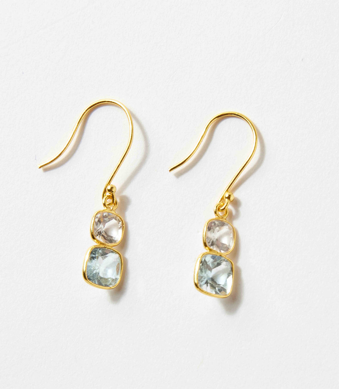 Blue & White Topaz Earrings