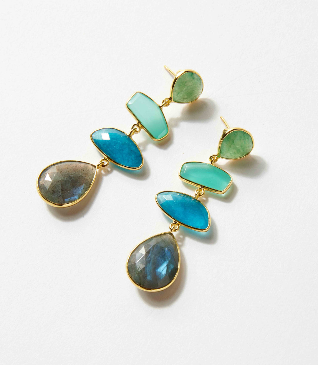 Tiered Gemstone Earrings