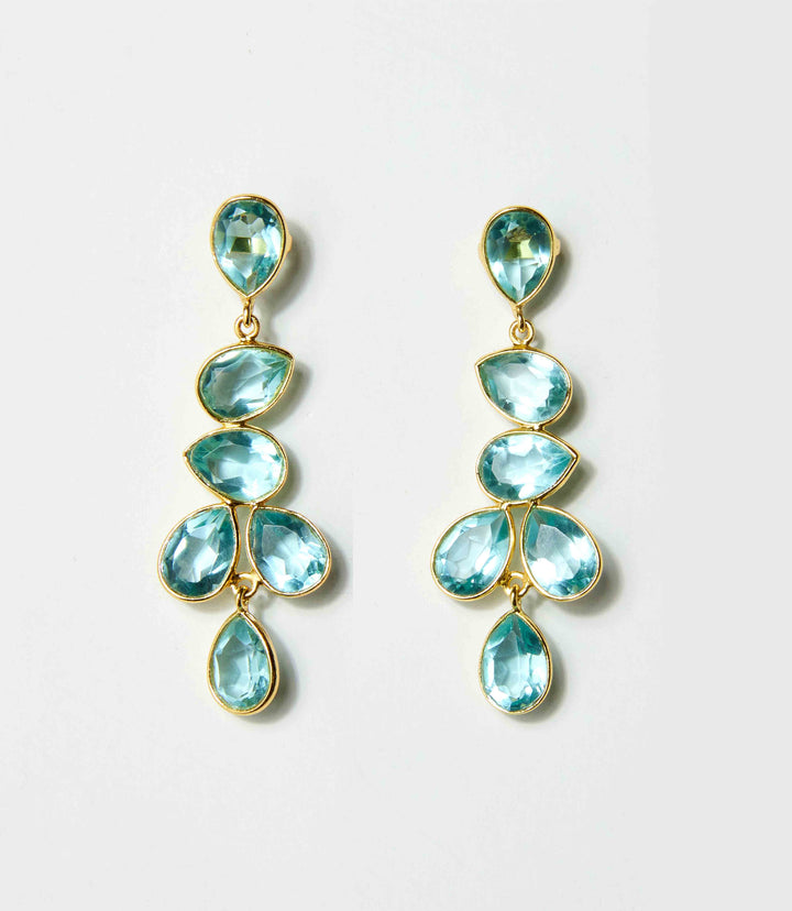 Multi Drop Gemstone Earrings