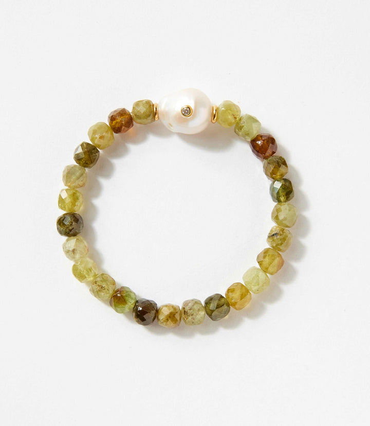 Gemstone And Pearl Bracelet