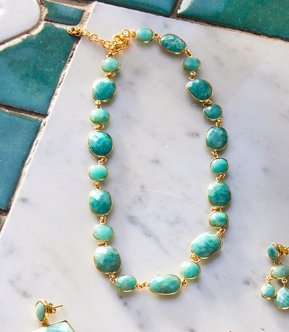 Gemstone Bezel Necklace