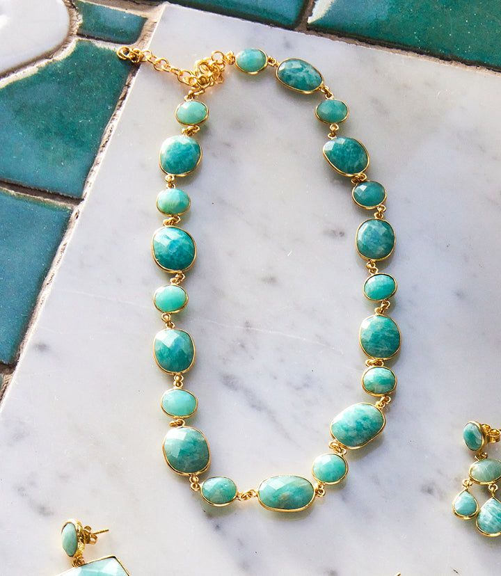 Gemstone Bezel Necklace