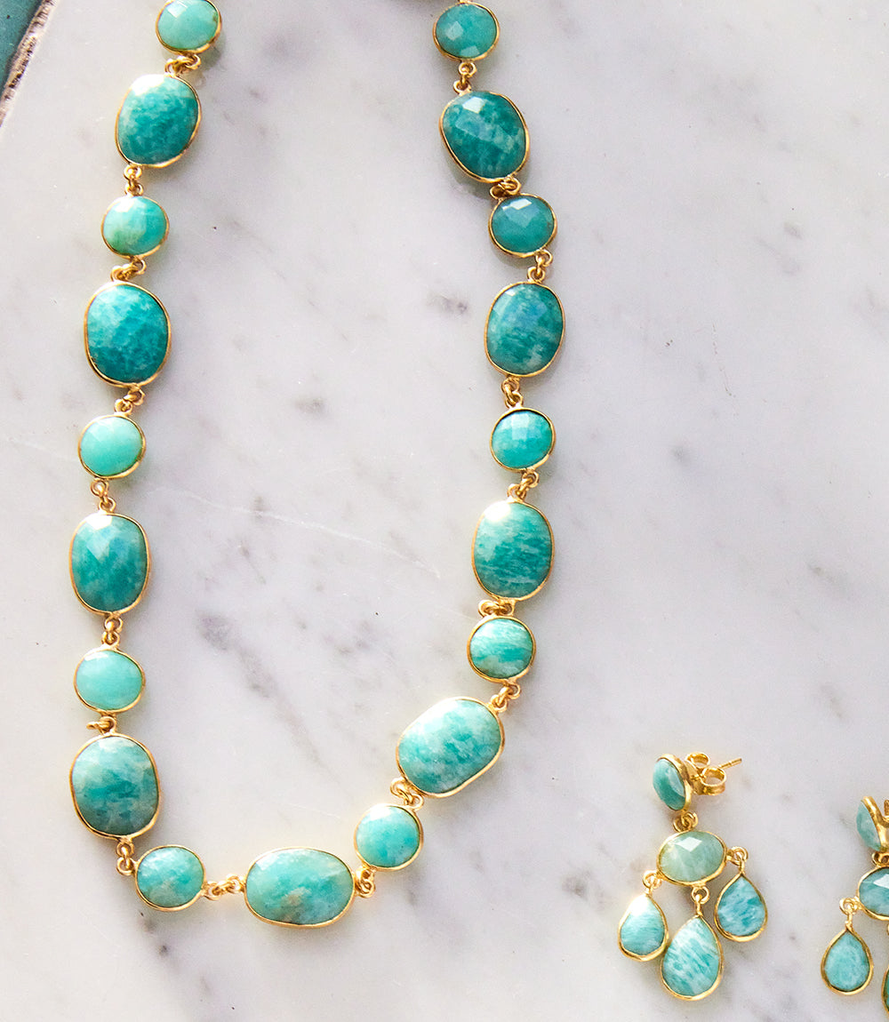 Gemstone Bezel Necklace