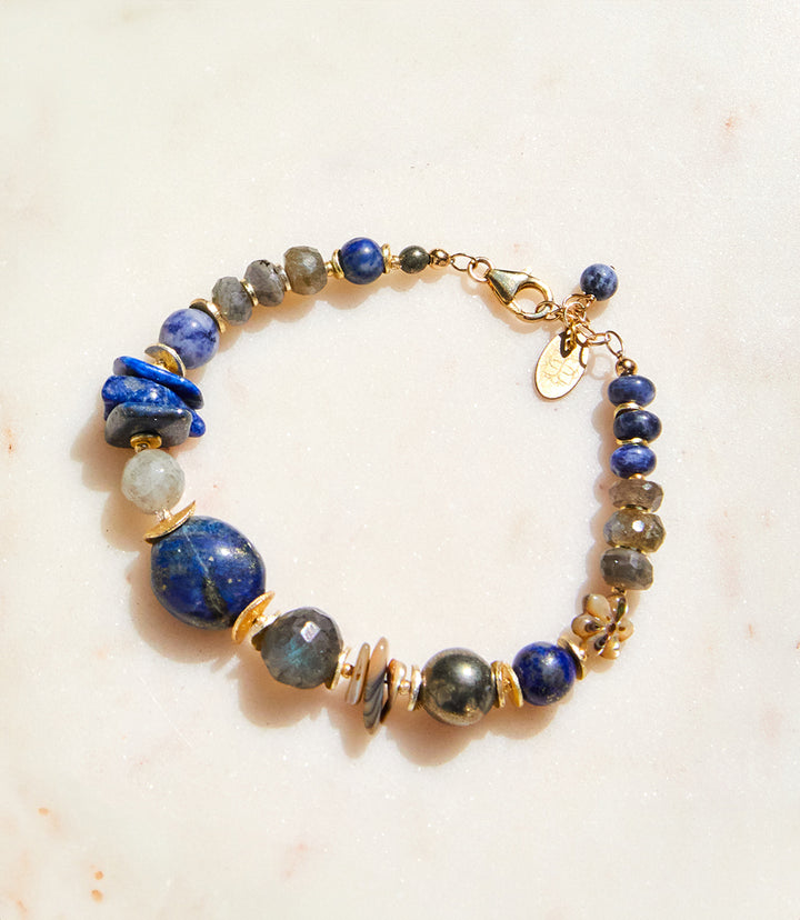 Blue Moon Beaded Gemstone Bracelet