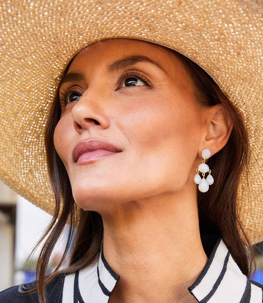 Gemstone Chandelier Earrings