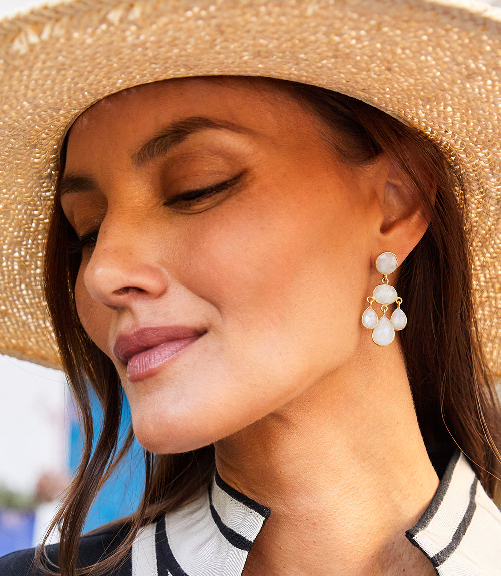 Gemstone Chandelier Earrings