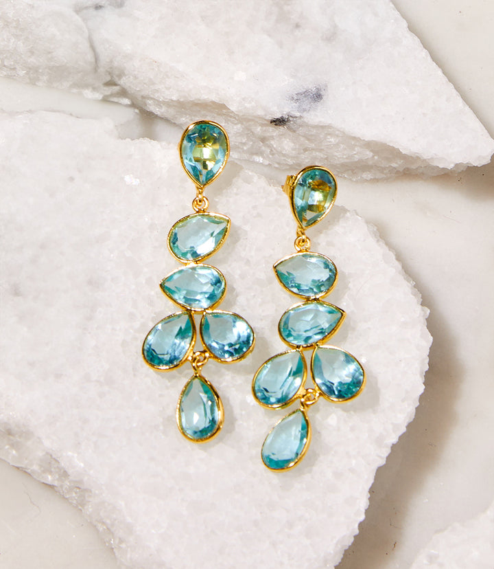 Multi Drop Gemstone Earrings