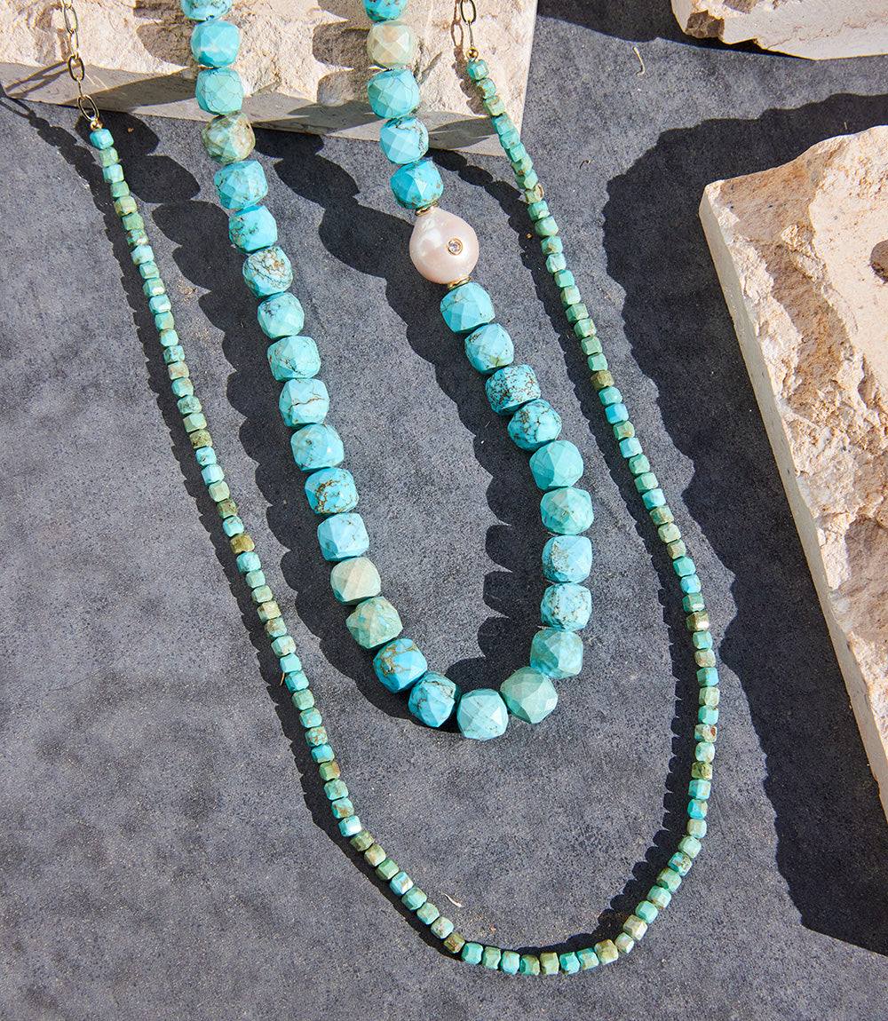 Turquoise And Pearl Necklace