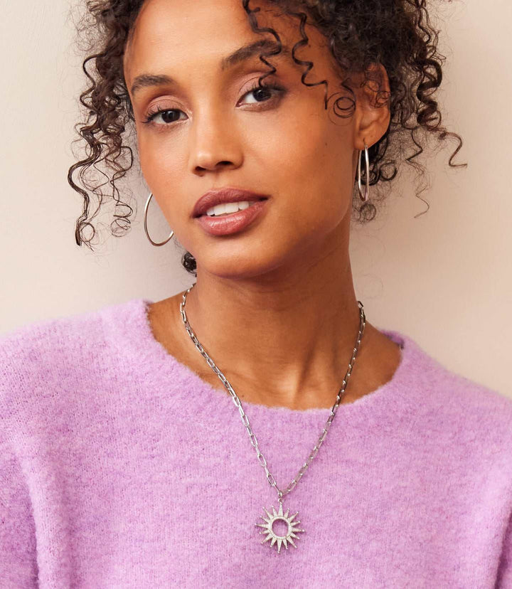 Pavé Sunburst Necklace