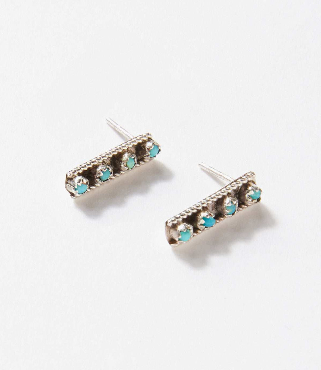 Turquoise Bar Stud Earrings