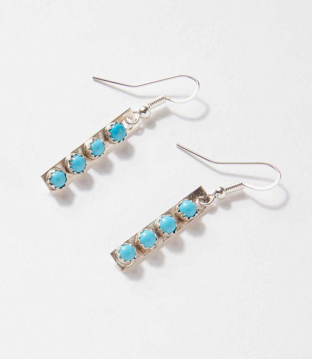 Turquoise Bar Dangle Earrings