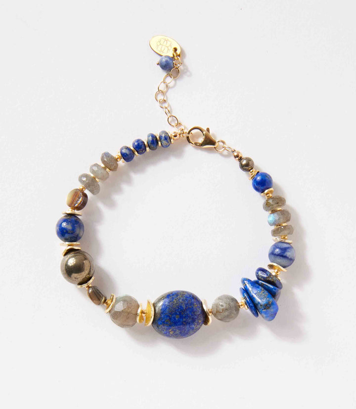 Blue Moon Beaded Gemstone Bracelet