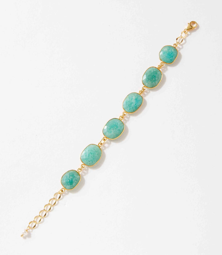 Amazonite Bezel Bracelet