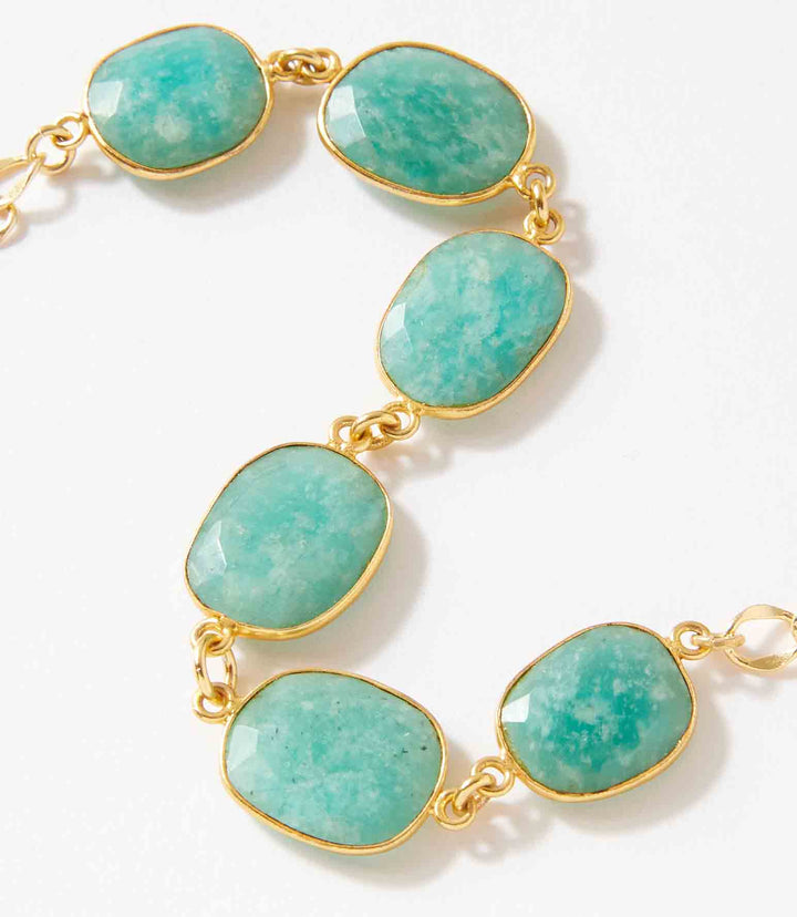 Amazonite Bezel Bracelet