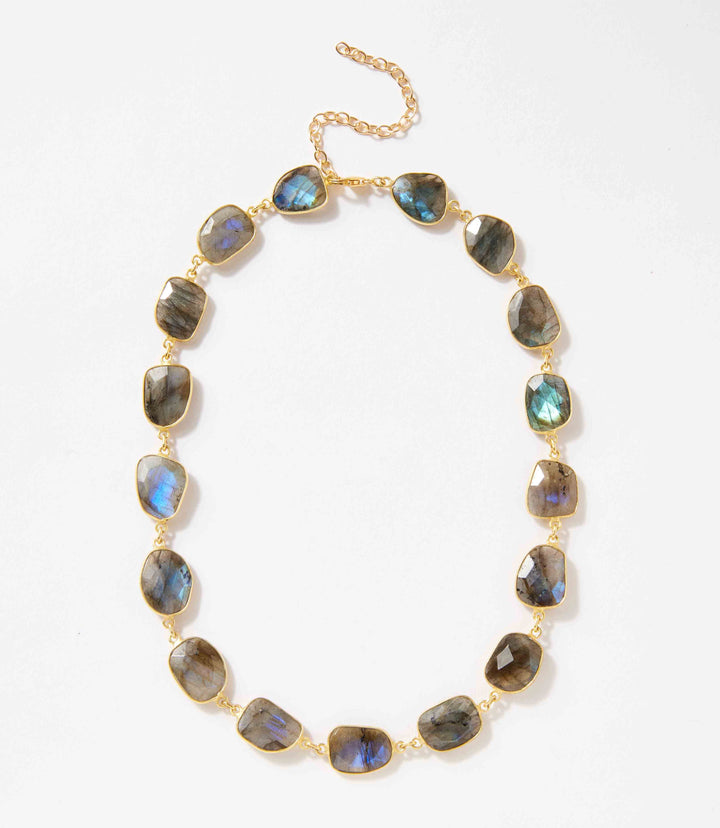 Gemstone Bezel Necklace