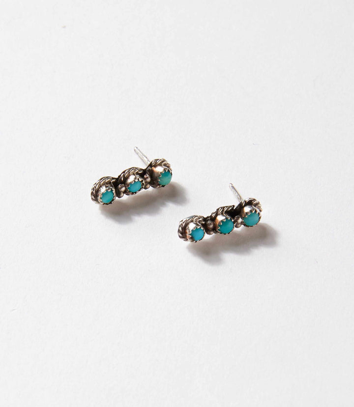 Turquoise Triple Dangle Earrings