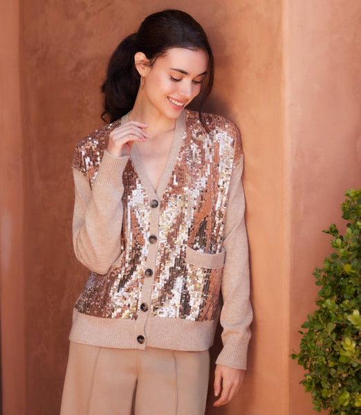 Sequin Cardigan Sweater - Glamorous, Versatile Layer for Any Look