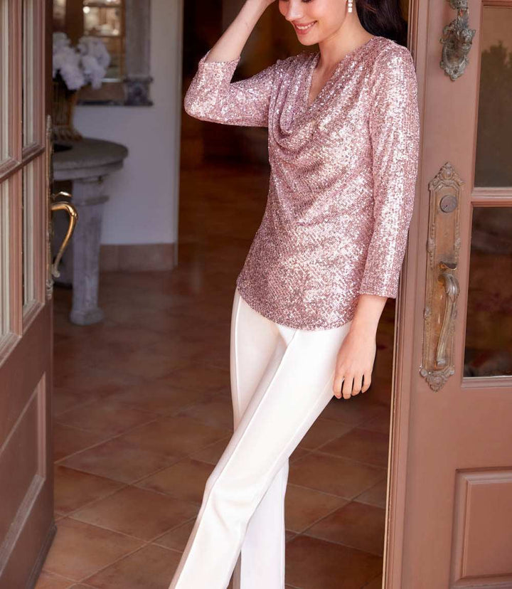 Petite Size Cropped Pintuck Pants