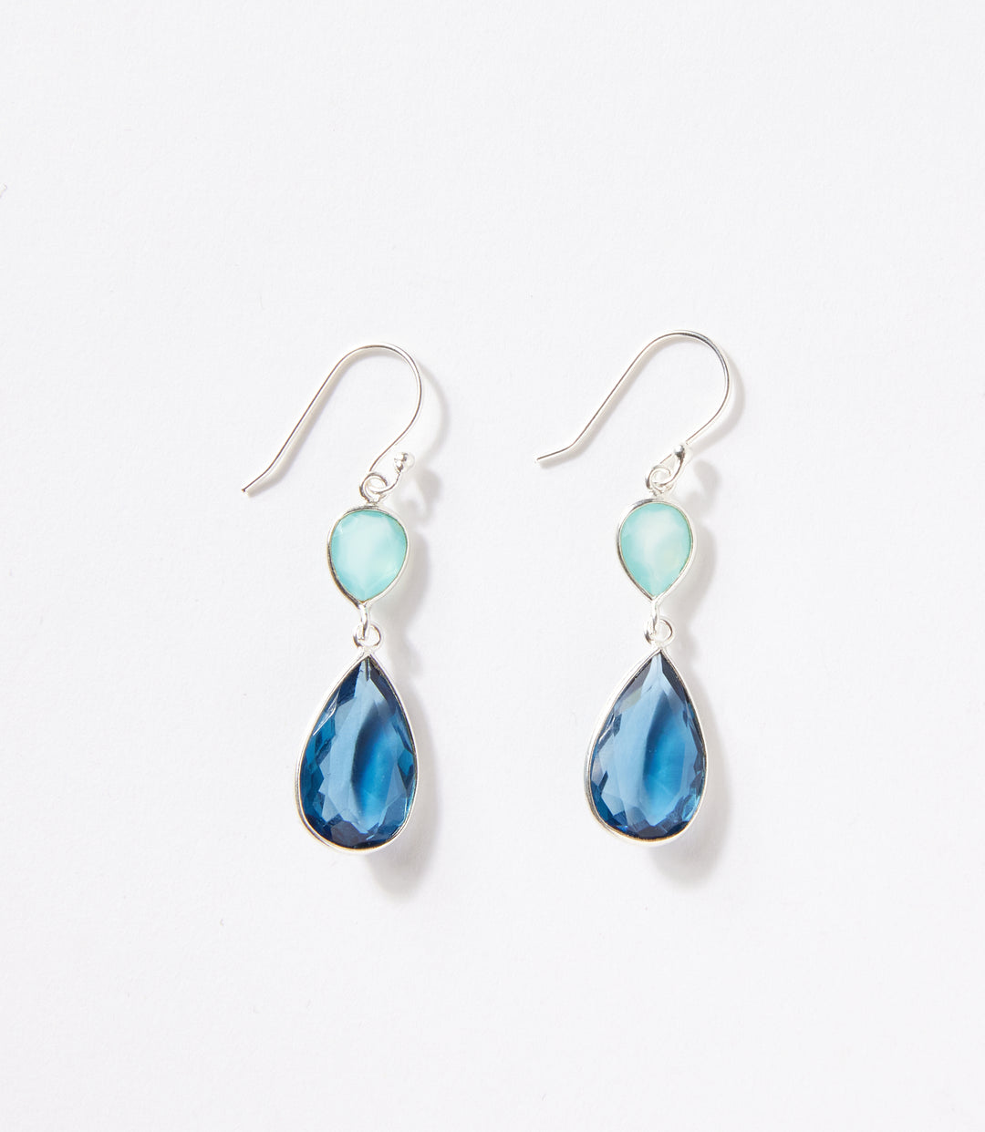Mixed Gemstone Teardrop Earrings