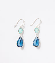 Mixed Gemstone Teardrop Earrings