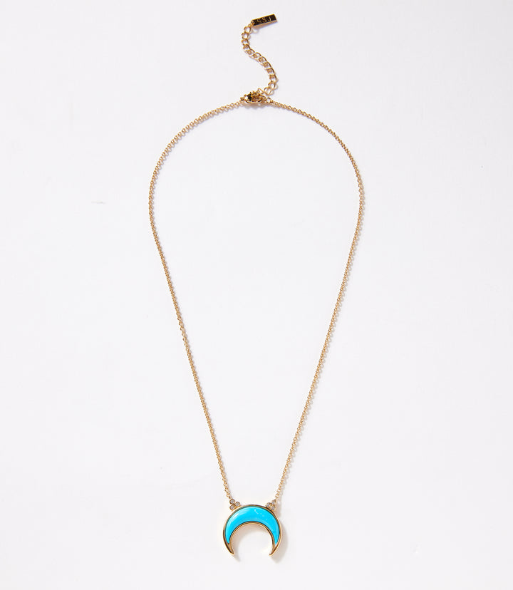 Turquoise Crescent Necklace