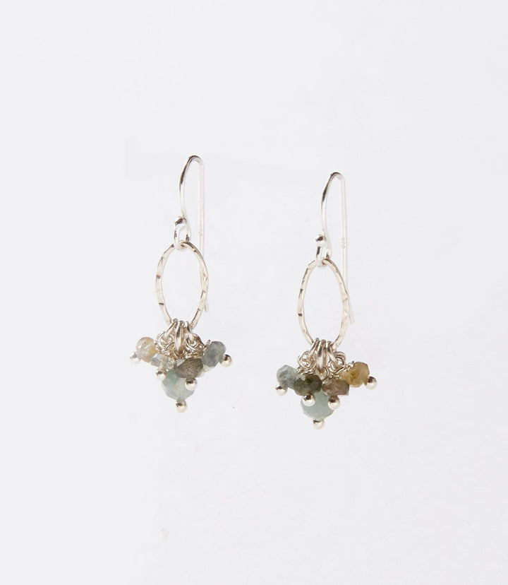 Gemstone Cluster Earrings