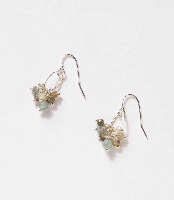 Gemstone Cluster Earrings
