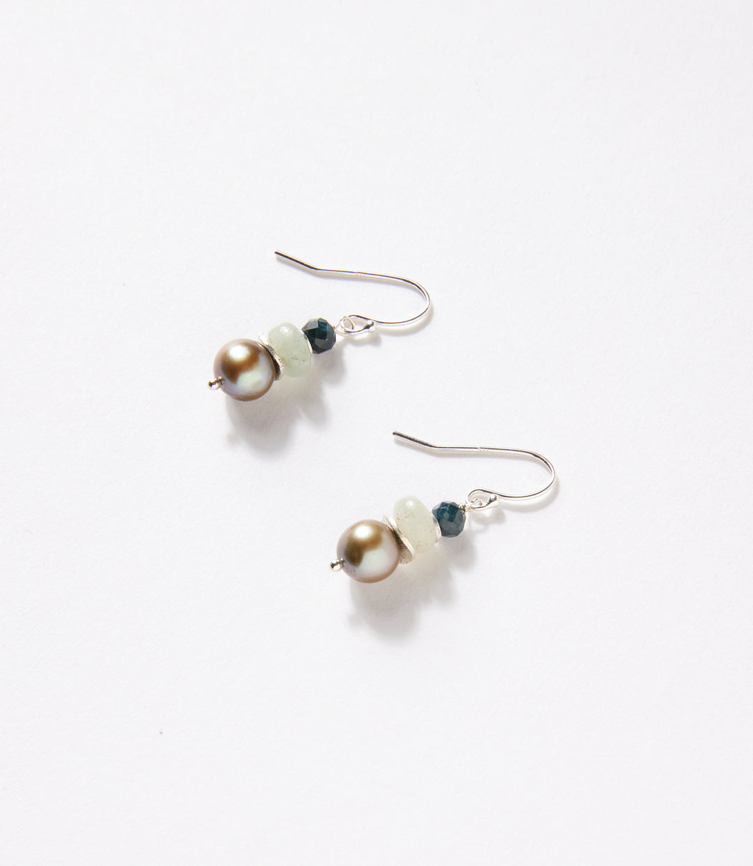 Gemstone And Pearl Earrings