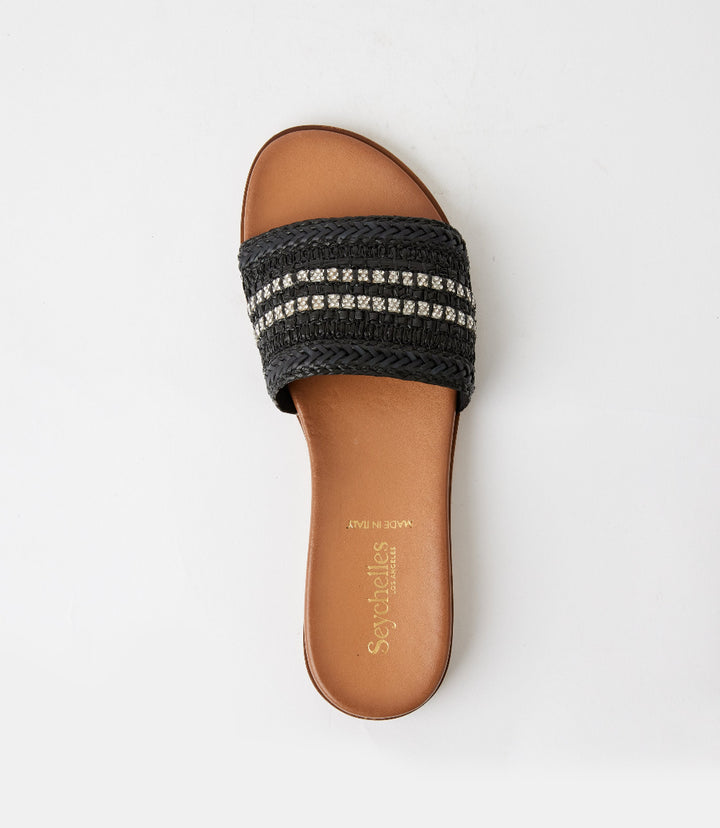 Seychelles Destination Boho Embellished Slides