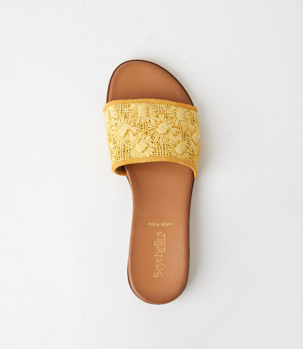 Seychelles Dakota Flower Raffia Slides – Karen Kane