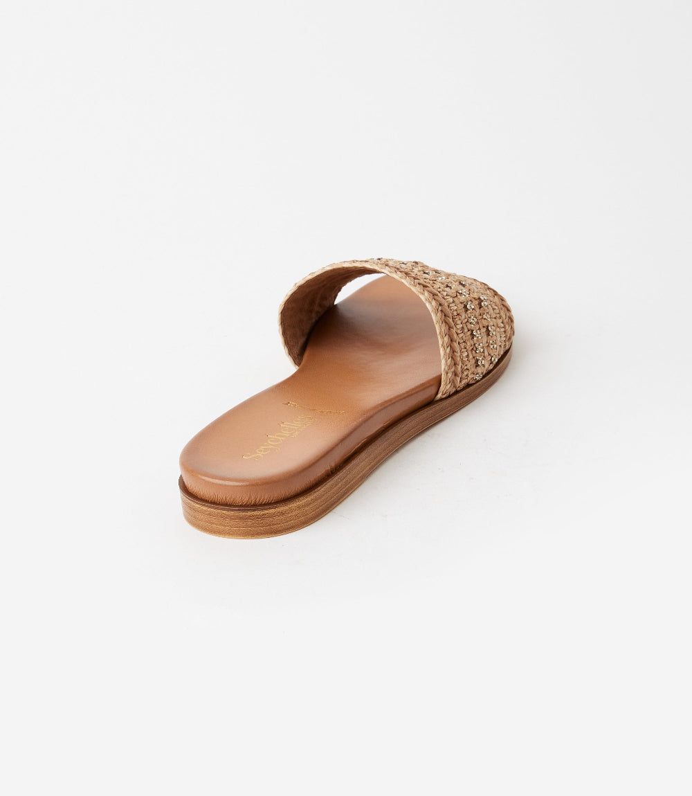 Seychelles Destination Boho Embellished Slides