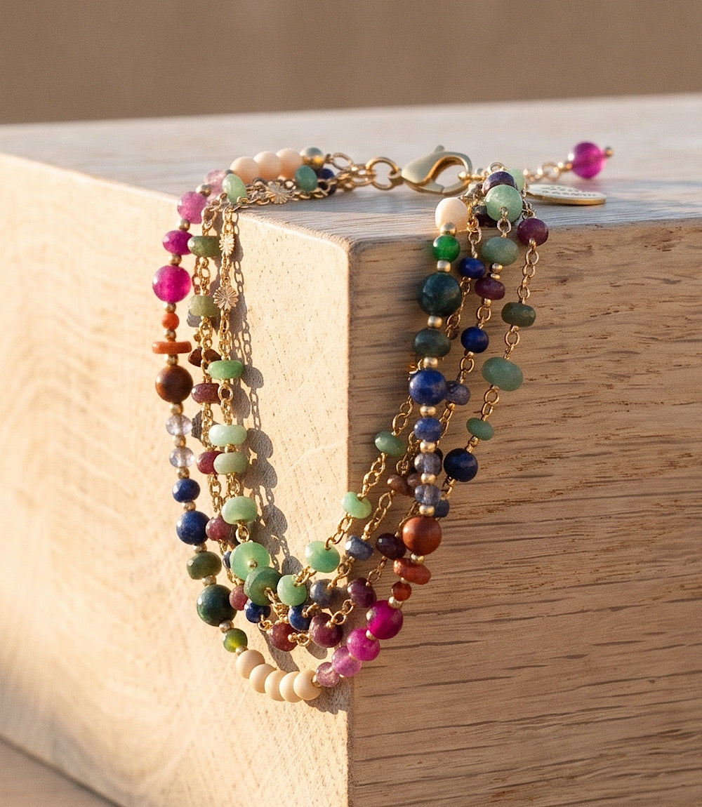 Multistrand Gemstone Bracelet