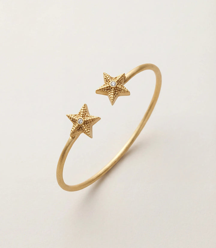 Starfish Crystal Cuff Bracelet