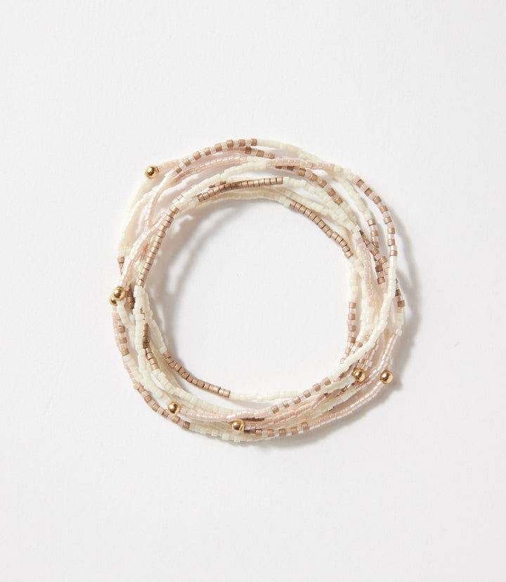 Beaded Bracelets, Stack Of 7