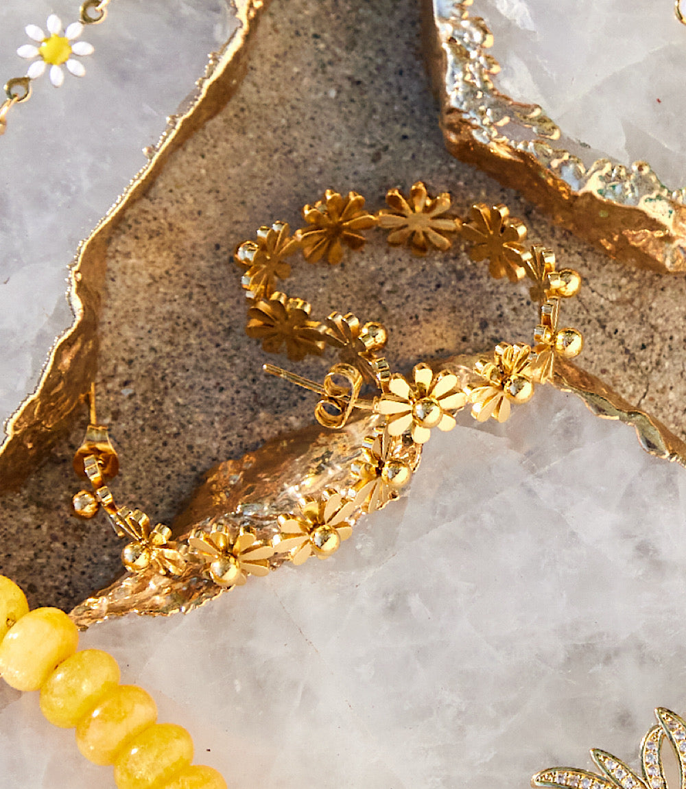 Oopsy Daisy Hoop Earrings