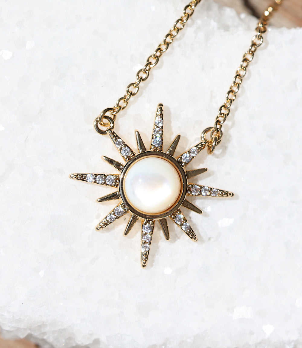 Cabochon Sun Necklace