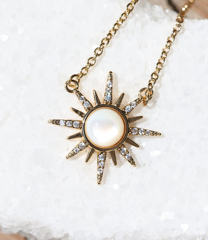 Cabochon Sun Necklace