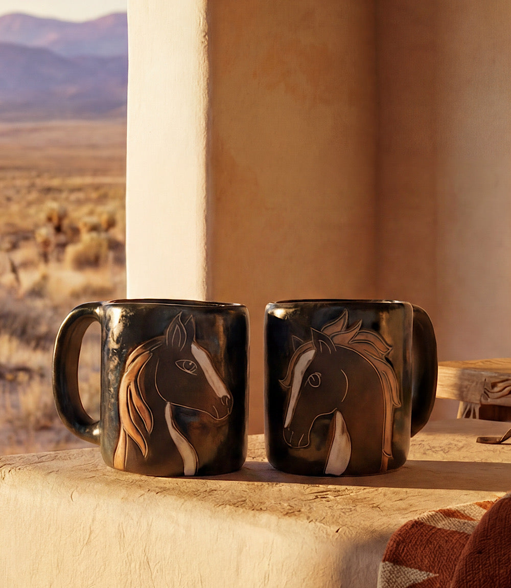 Handpainted Horse Ceramic Mugs