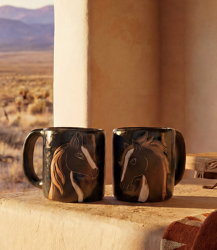 Handpainted Horse Ceramic Mugs