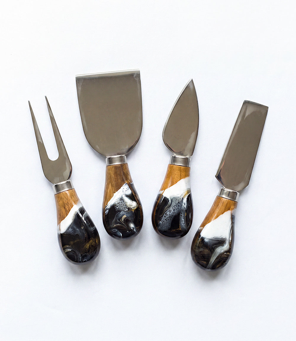 Resin Coated Wooden Cheese Knife Set