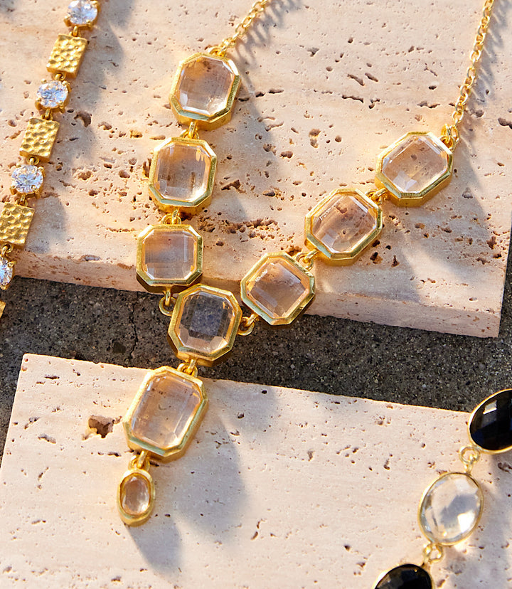 Crystal Lariat Necklace