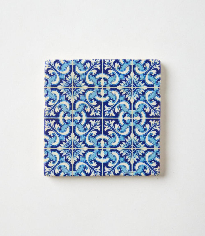 Italian Tile Marble Coasters, Set Of 4