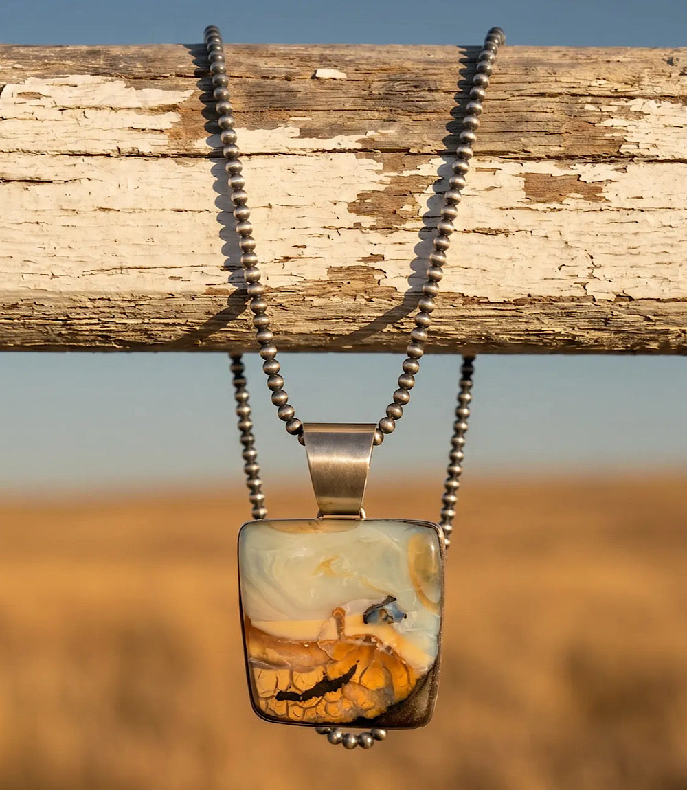 Boulder Opal Pendant Necklace