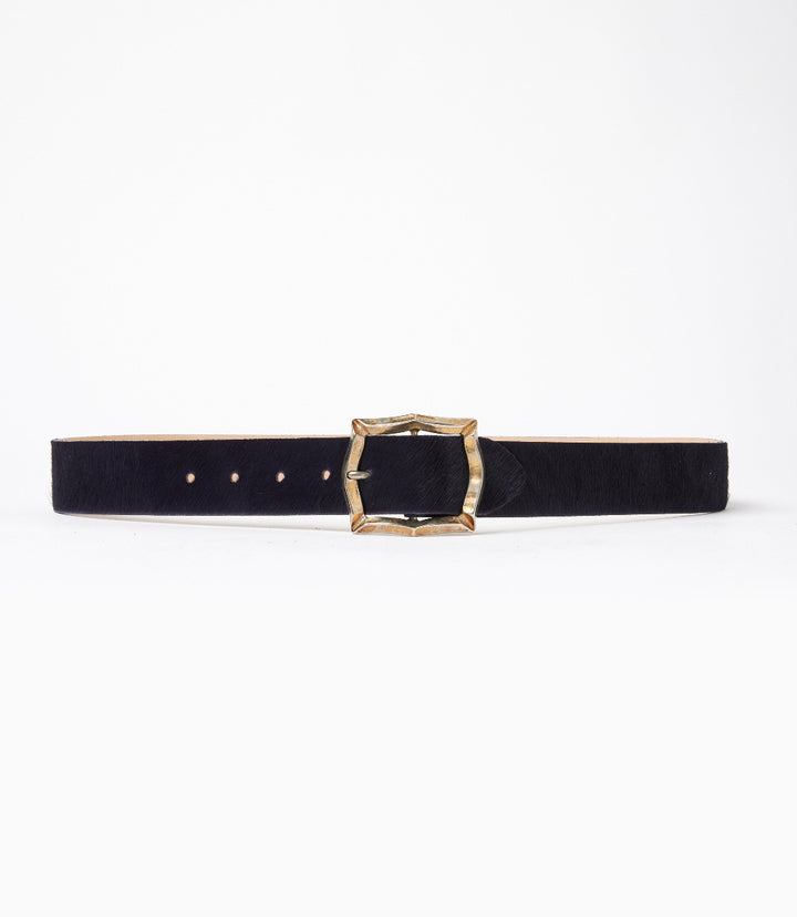 Streets Ahead Calf Hair Antique Buckle Belt