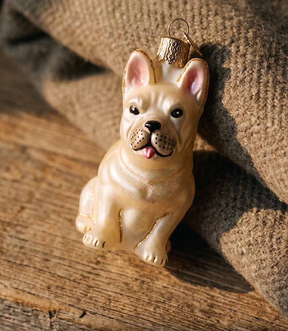 French Bulldog Glass Ornament