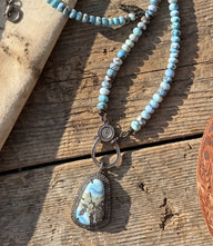 Golden Hill Crystal Pendant Beaded Necklace