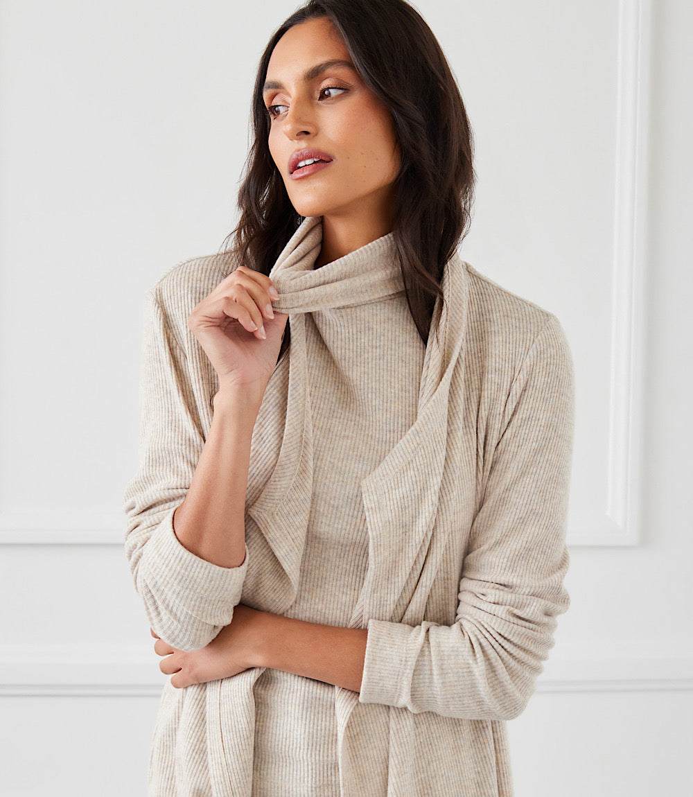 Ribbed Turtleneck Top