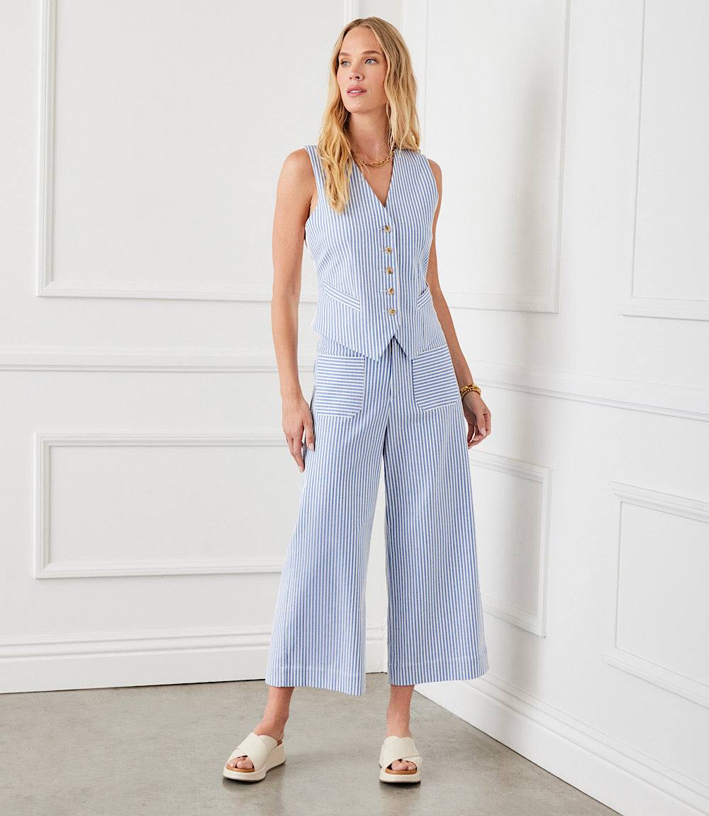 Stripe Cropped Pants