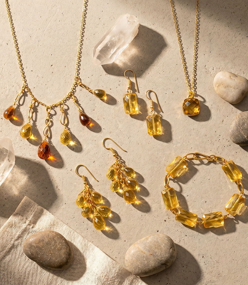 Citrine Stone Earrings